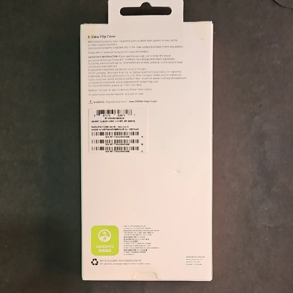 Samsung S-View Flip Cover - Classic White